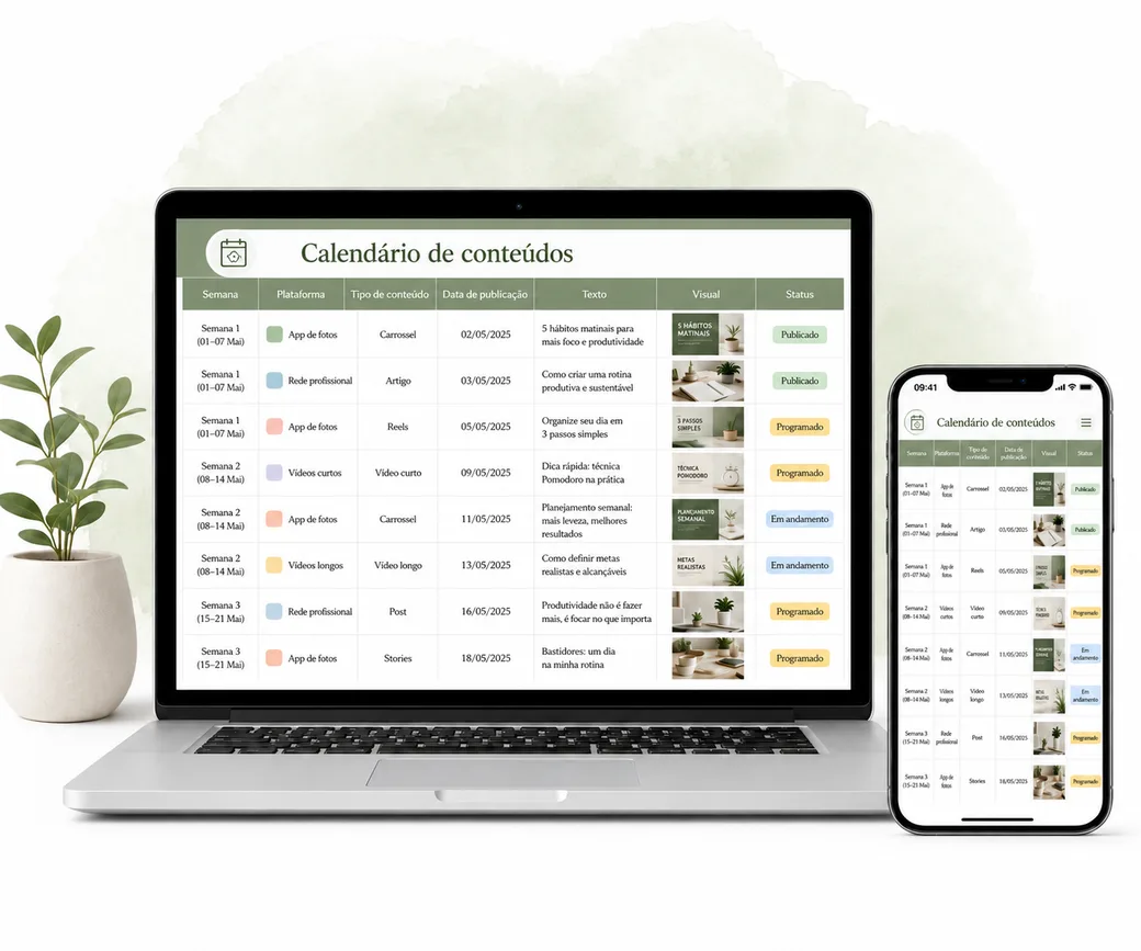 Bônus Planner de Conteúdo