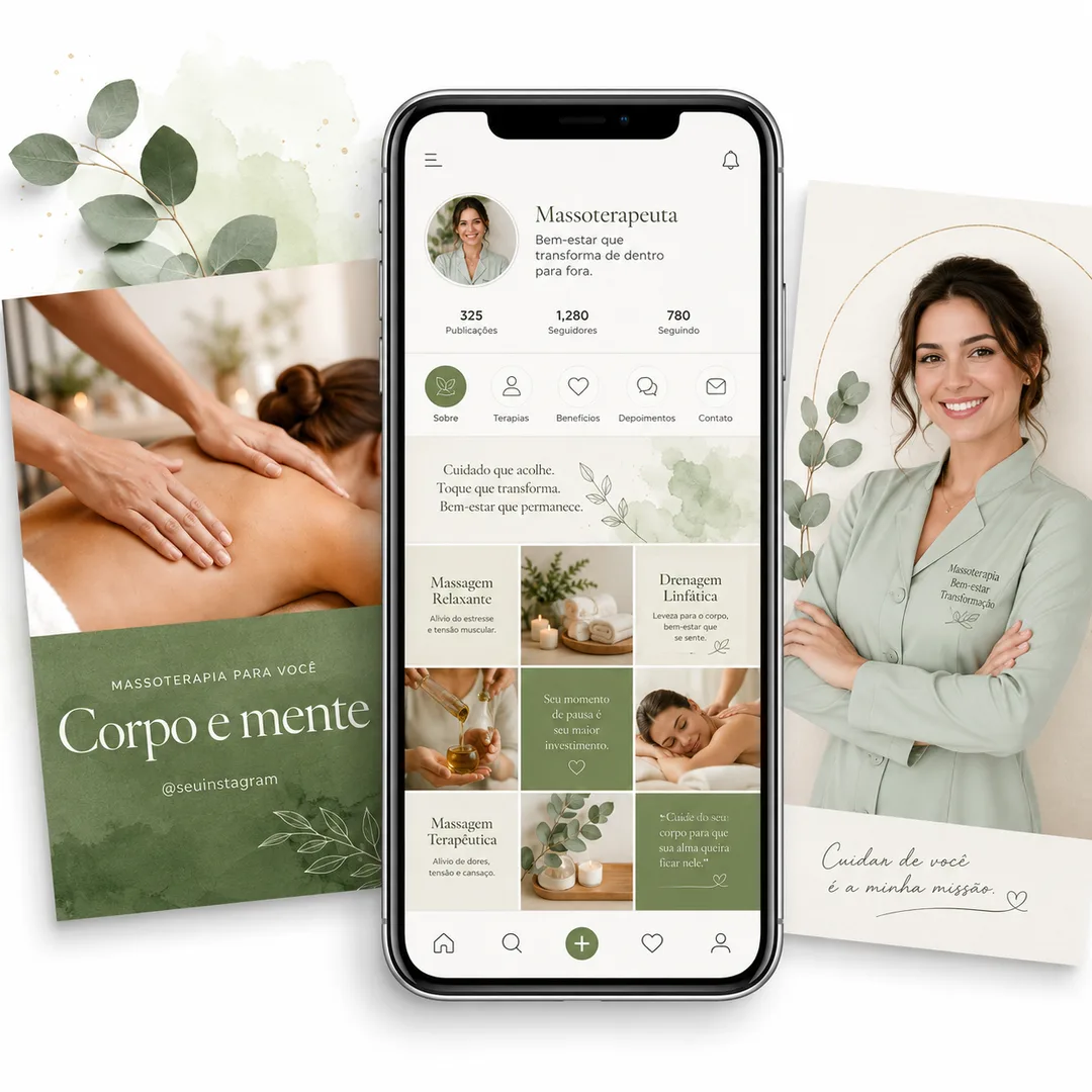 Canva Pack Massoterapia — modelos prontos